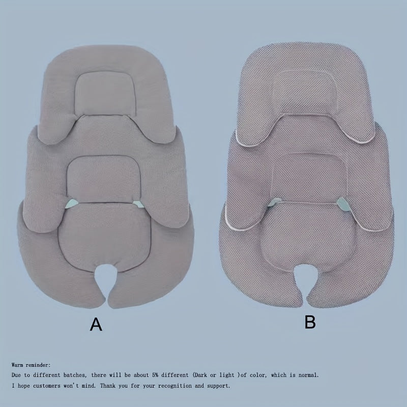 Baby Stroller Seat Cushion Reversible with Safety Inner Pad and Waist Support
