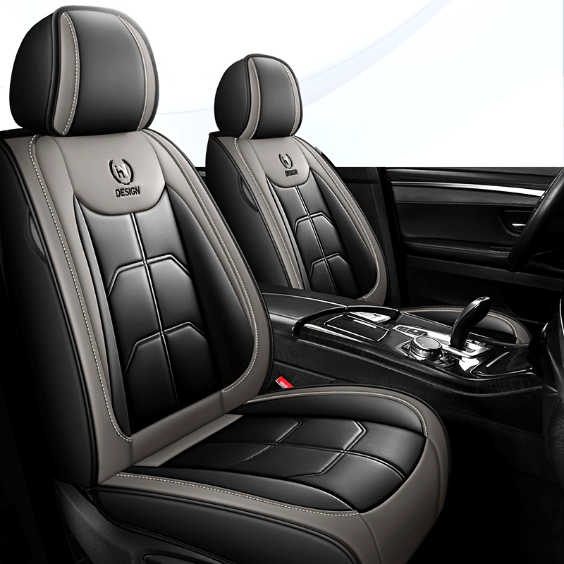 Universal Faux Leather Car Seat Cover for Front Seats, Hand Washable