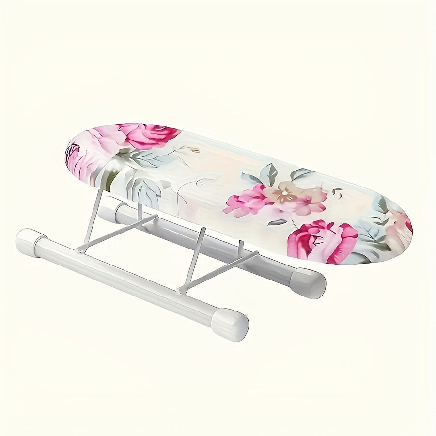 Tabla de planchar plegable con soporte para plancha pequeña y perchero, multicolor compacto, metal resistente, 26cm