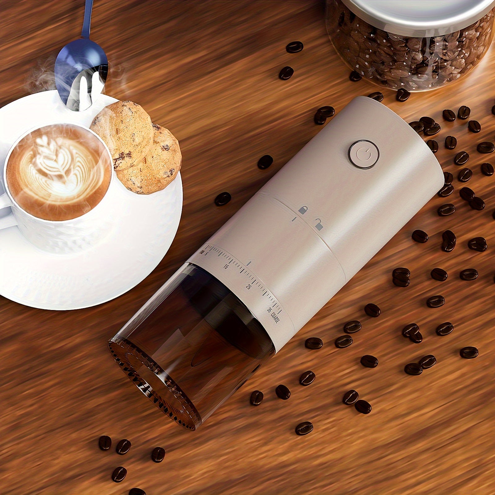 Molino de café y procesador de alimentos con 38 ajustes para granos y especias