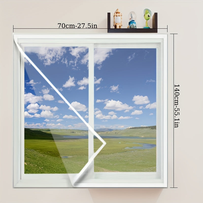 Self-Adhesive Mosquito Window Screen with Invisible Mesh for Home Installation