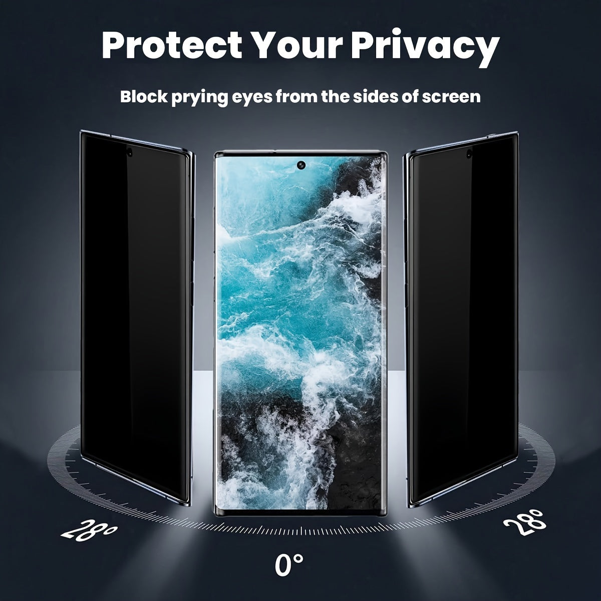 Full Coverage Privacy Screen Protector for Samsung Galaxy Phones Anti-Peeping Bubble-Free