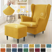 Zamonaviy polyester va spandeks divan qoplamasi to'plami, sirpanishni oldini oluvchi tutqich bilan