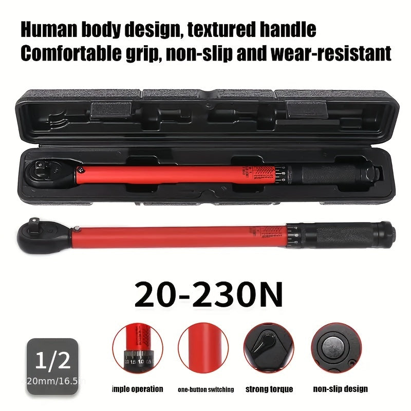 Adjustable Torque Wrench 72-Tooth Round Tube Auto Repair Ratchet Tool