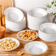 Yigʻma toʻplam 50/25 12oz Bir martalik qogʻoz chashka, atıştırmalıklar, salatlar va partiyalar uchun