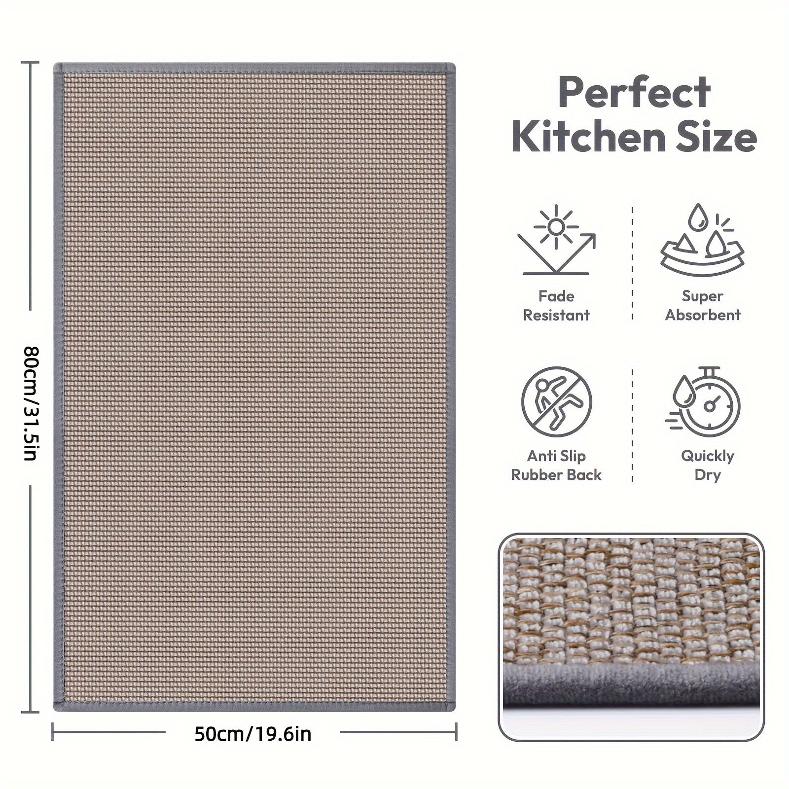 Textured Farmhouse Rug with Anti-Shedding Fade-Resistant Durable Material for High-Traffic Areas