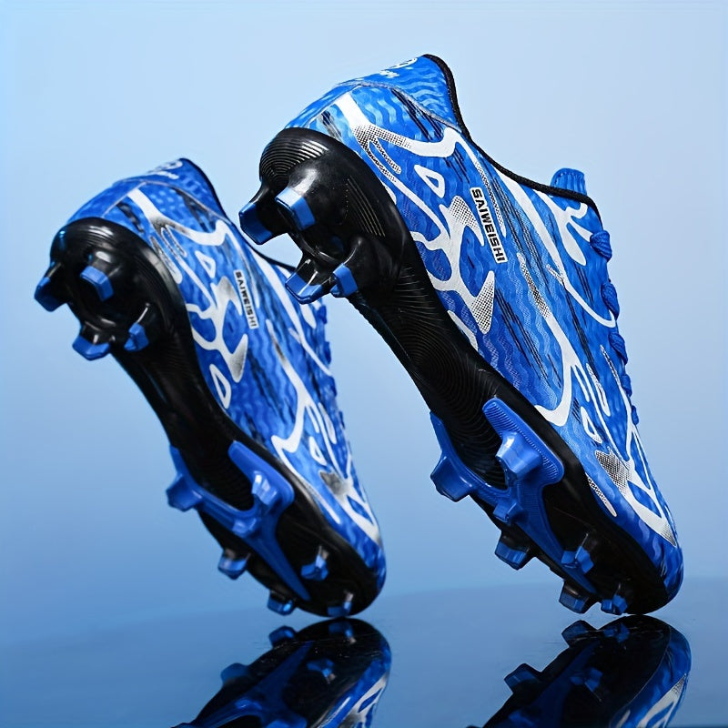 Men's Outdoor FG Soccer Cleats Lightweight Breathable Traction Lace-Up