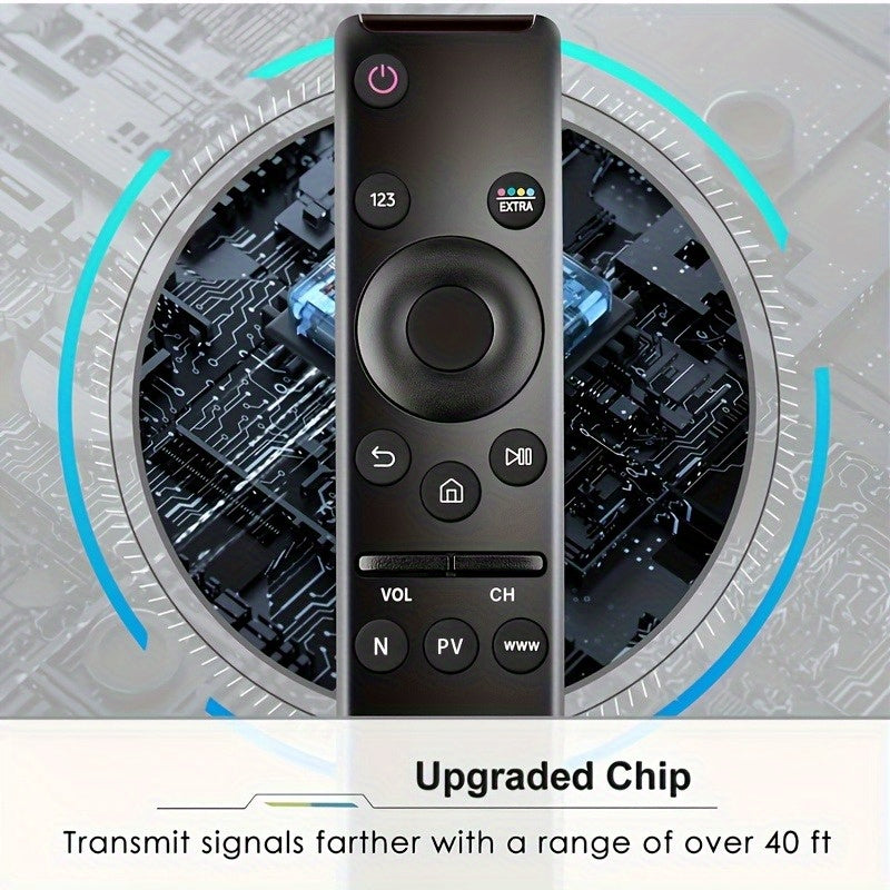 Ergonomic Black IR Remote Control for 4K 8K Smart TVs with Netflix Prime Video Buttons