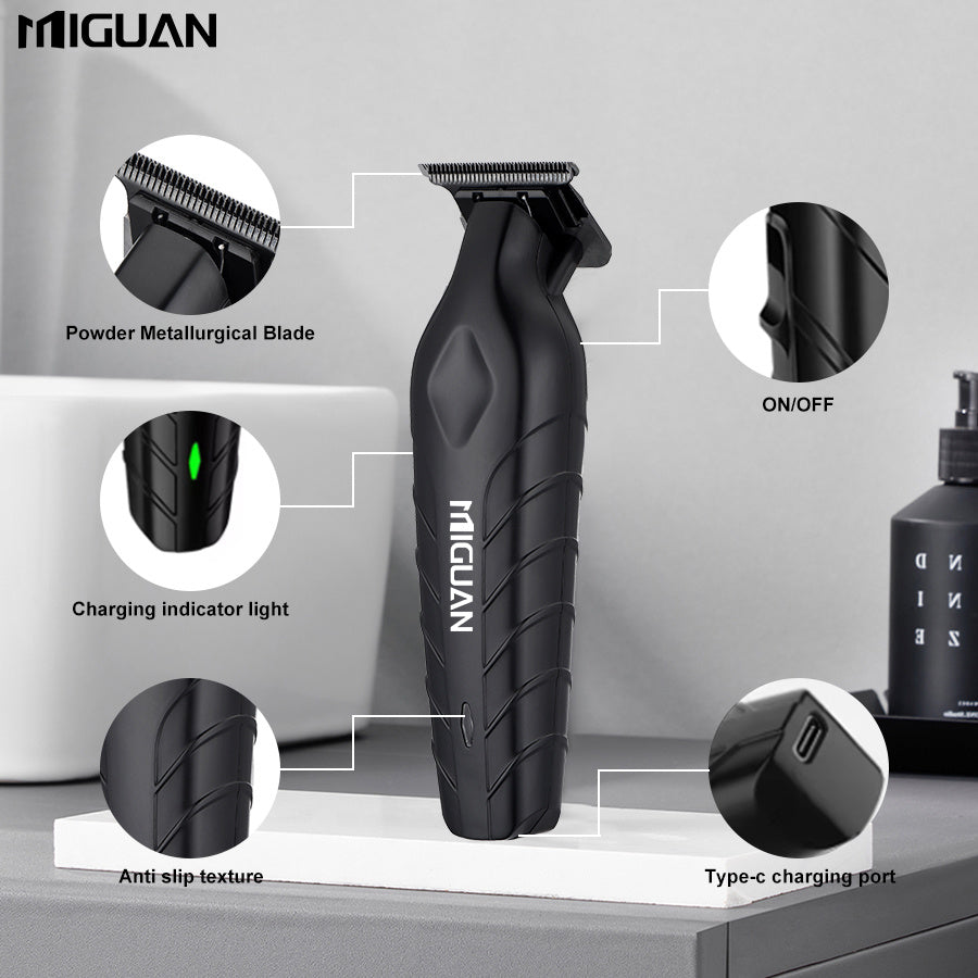 Cortapelos eléctrico con 4 peines limitadores, carga USB para corte de cabello masculino