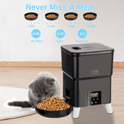 3L Automatic Pet Feeder with Timer for Cats and Dogs USB and Battery Powered