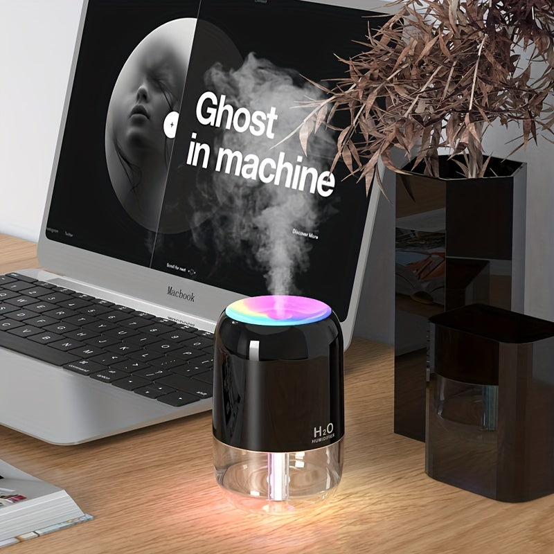 Colorful Running Light Car Humidifier Night Light for Desk Bedroom Ultrasound Air Diffuser