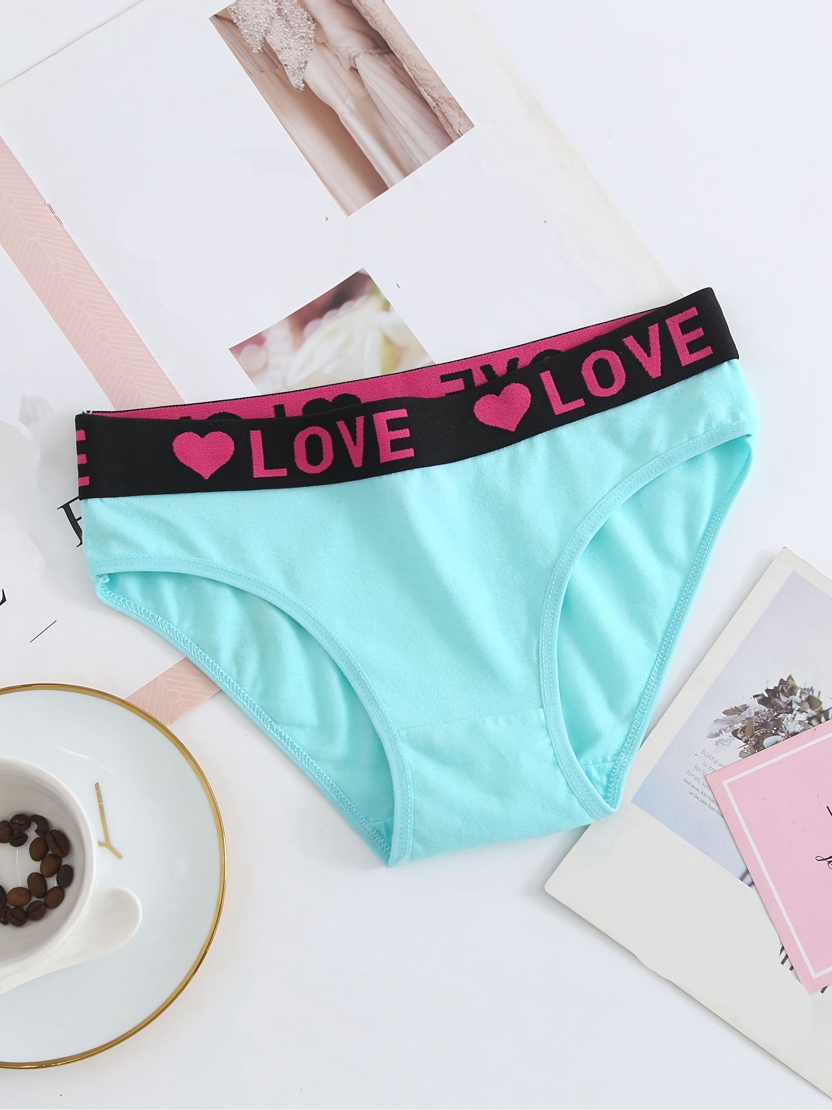 Six-Pack Seamless Cotton Bikini Briefs for Women in Colorful Designs