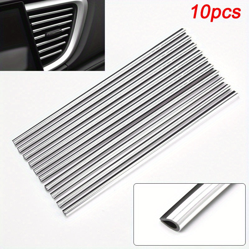 Car Interior Decoration U-Shaped Chrome Plated Air Outlet Strip