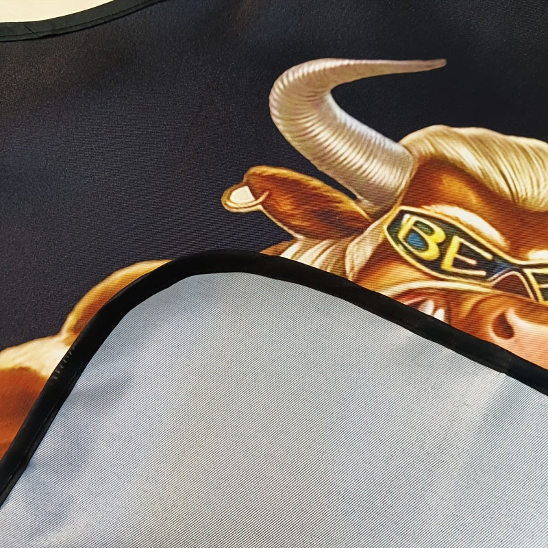 Креативный и забавный фартук с животным принтом, водонепроницаемый и маслостойкий, идеально подходит для различных задач, таких как уборка, готовка, выпечка, садоводство, кейтеринг и работа в молочном или чайном магазине.