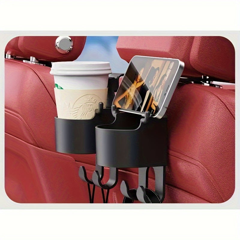 Multi-Function Car Organizer with Hook Cup Holder Storage Box Durable PP