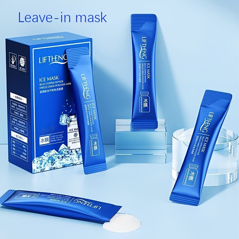 Blue Copper Peptide Face Mask Powder Gel for Night Moisturizing Hydrating Dry Skin