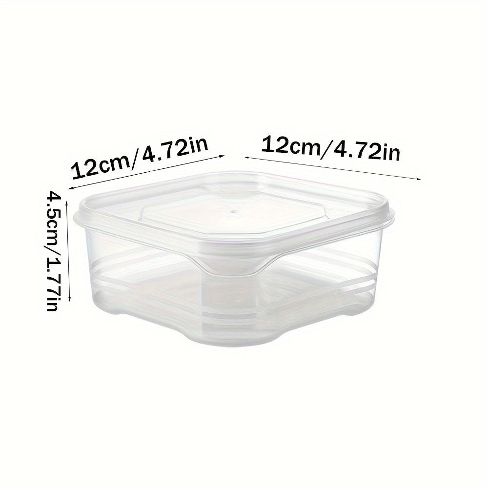 8pcs Reusable Plastic Food Storage Containers with Lids, Leak-Proof, Clear