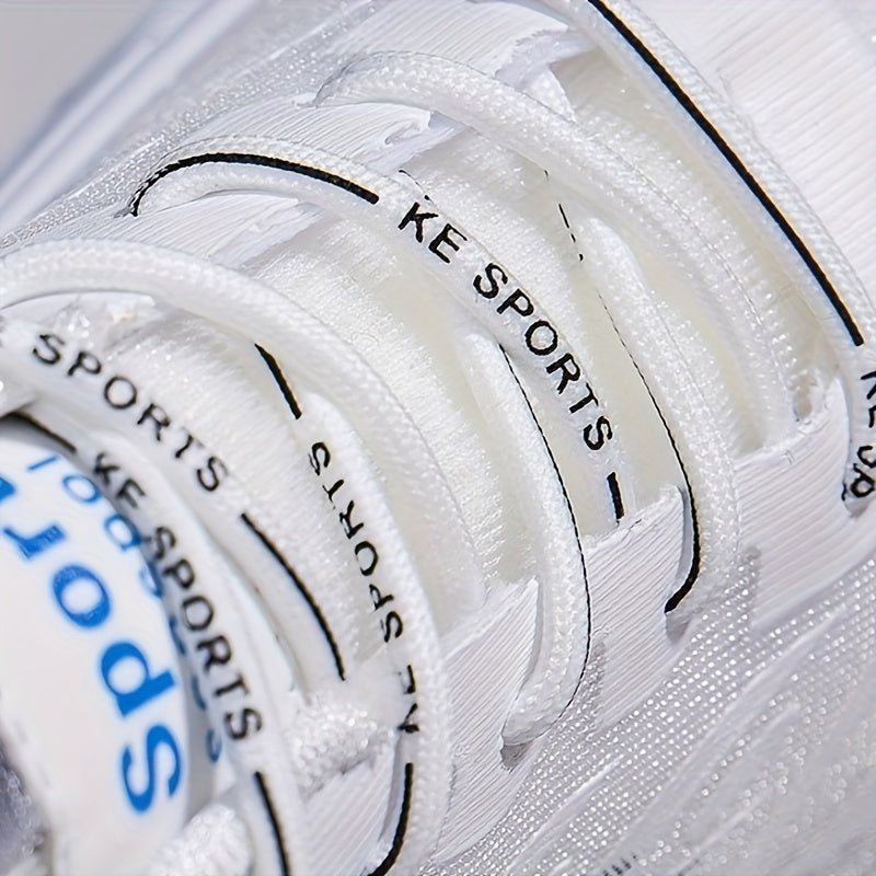 Men's Running Shoes Breathable Fabric Upper Non-Slip Gradient Low-Top Lace-Up Outdoor Sneakers