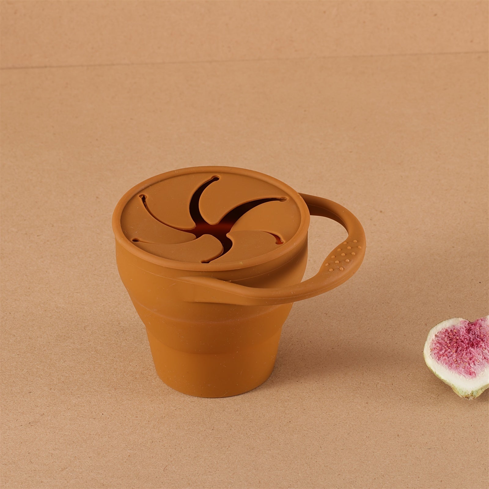 Kids Silicone Collapsible Cup with Snack Storage BPA-Free Durable Dishwasher Safe for Ages 0-3