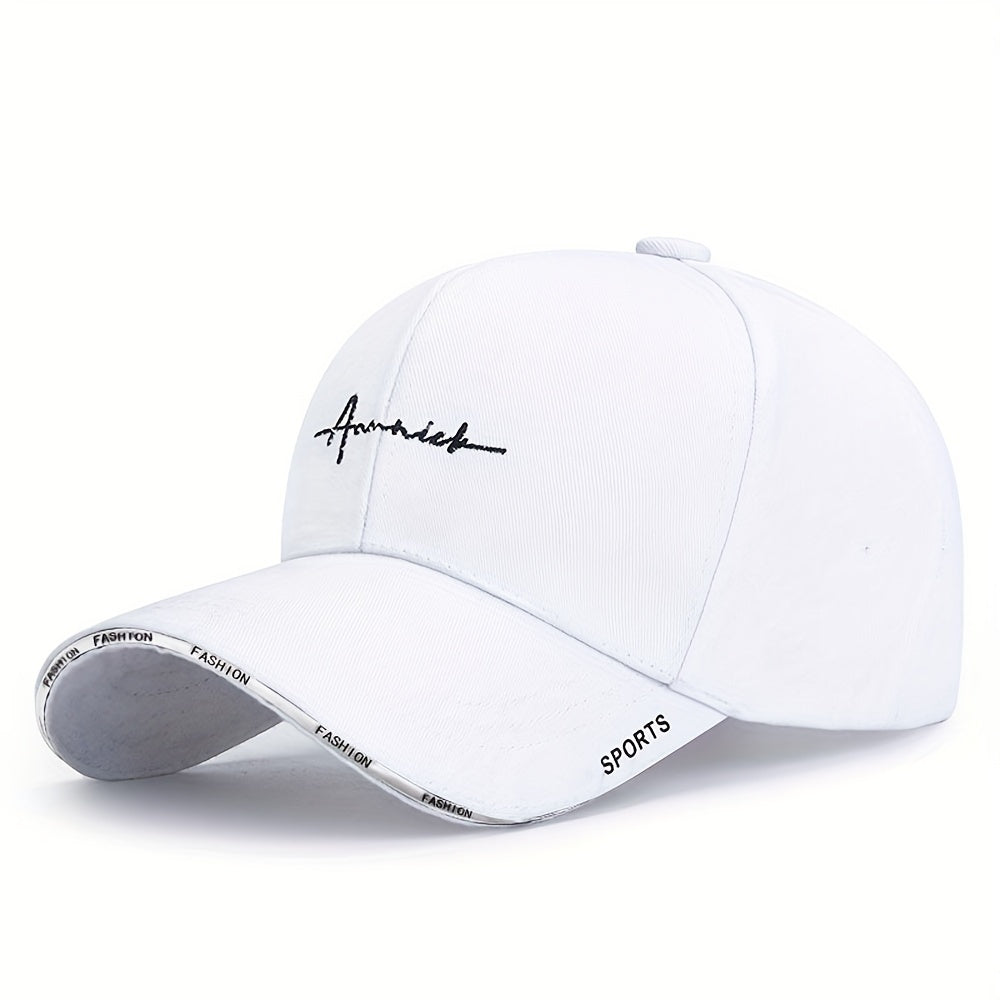 Unisex Cotton Embroidered Baseball Cap Adjustable Sun Protection Lightweight Hip-Hop Style
