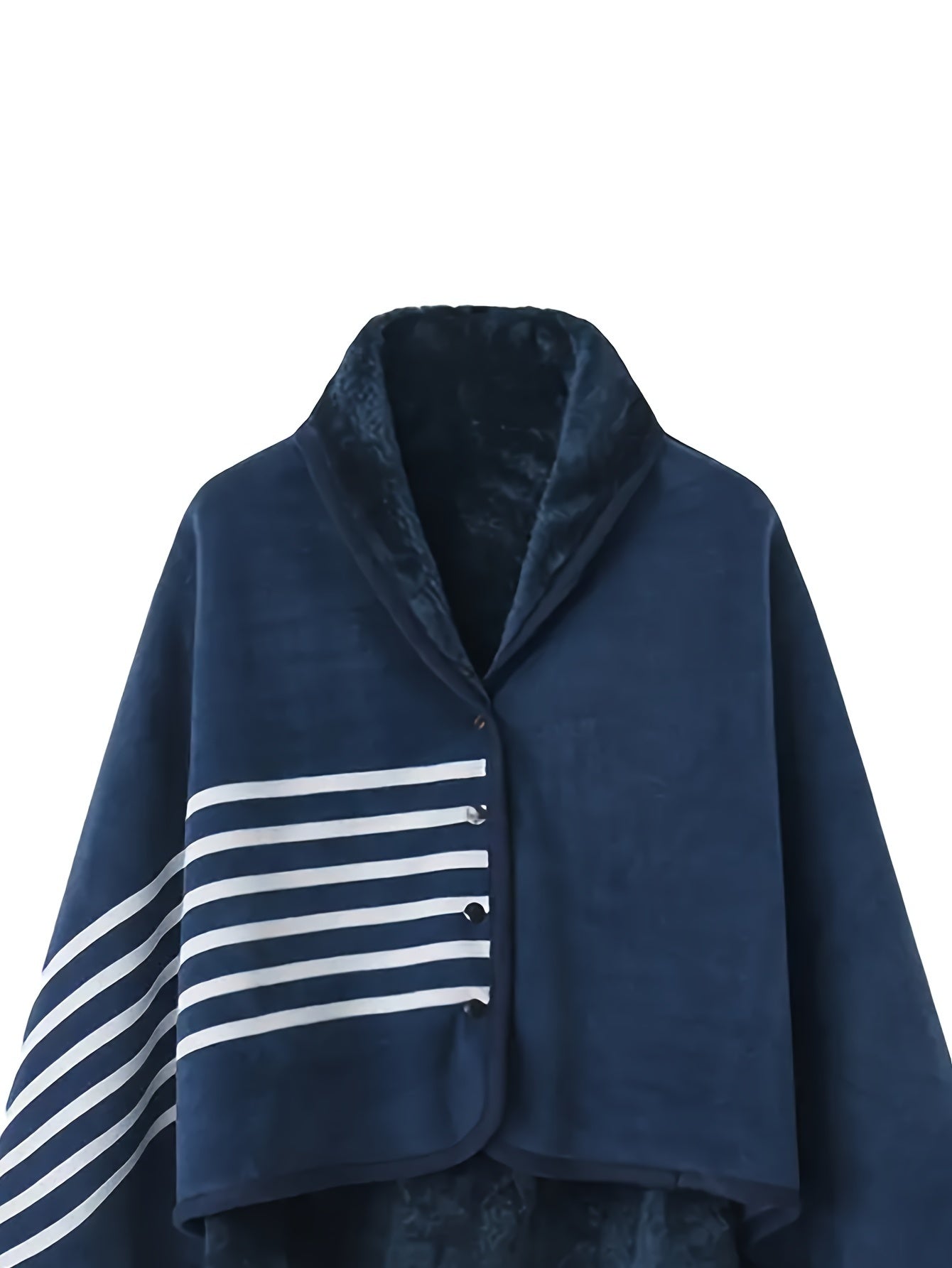 Пижамный плащ в клетку, изготовленный из 100% полиэстерового фланели, с v-образным вырезом, без рукавов и с кнопочной застежкой. Средняя растяжимость и свободный крой, подходит для всех сезонов. Может использоваться как плед для сна в