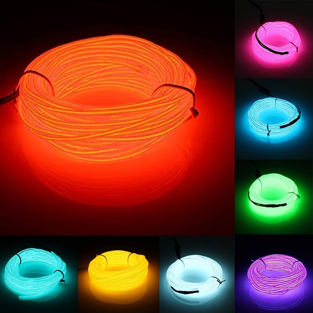 Tira de luces de neón para decoración DIY, festivales, Halloween, fiestas de Navidad, iluminación de 360°
