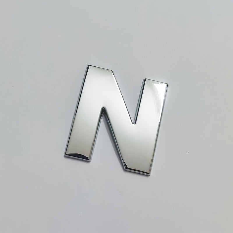 Moslashtiriladigan Kumush 3D Metall Avtomobil Emblemasi Katta Harf Raqami Zink Alloy Tashqi