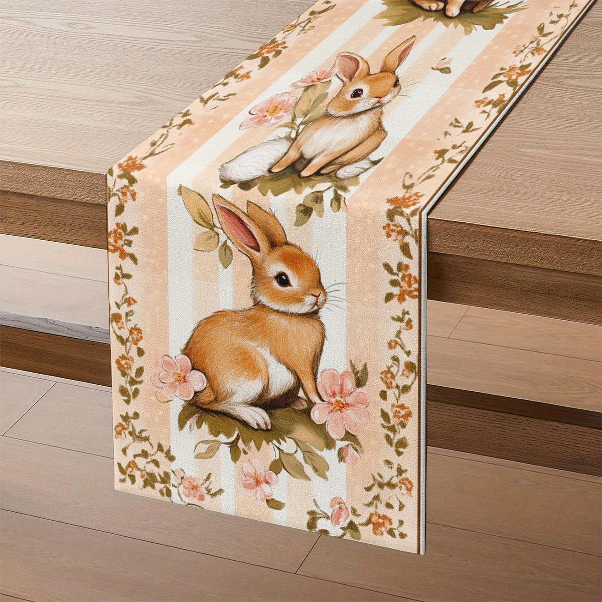 Easter Bunny Throw Blanket with Carrots Paisley Pattern for Spring Home Decor