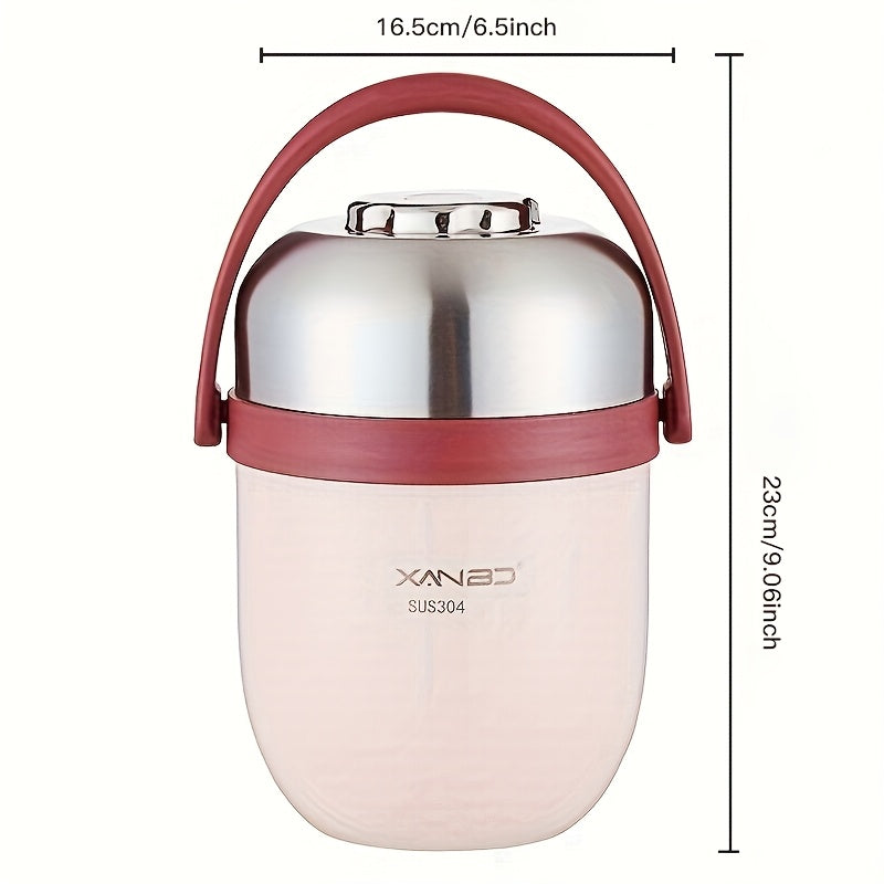 Issiq va sovuq ovqat saqlash uchun ikki qavatli vakuum izolyatsiyalangan zanglamaydigan po'latdan yasalgan lunch box, sayohat va piknik kabi tashqi faoliyatlar uchun ideal.