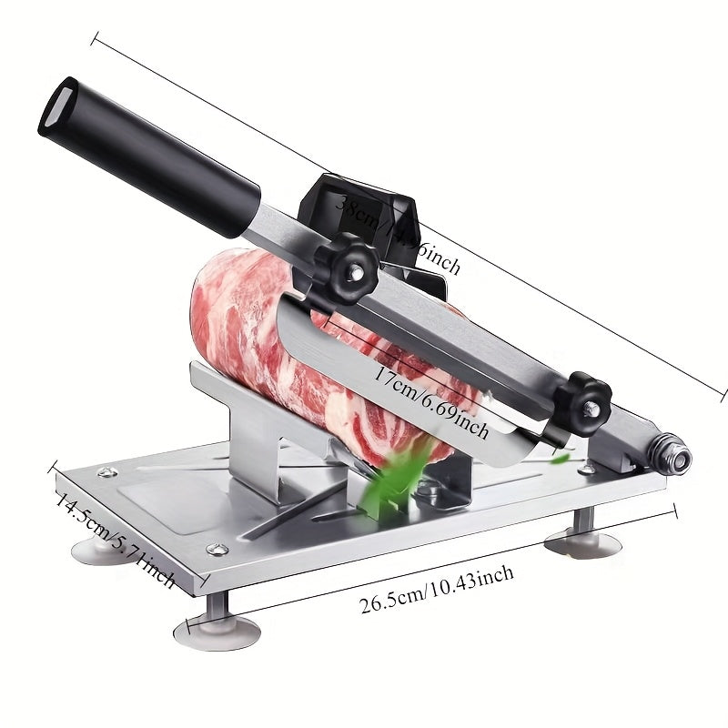 Qoʻlda ishlovchi Lamb kesgich - Uy va tijorat uchun koʻp funksiyali goʻsht kesgich, batareyaga ehtiyoj yoʻq, temir konstruktsiya, muzlatilgan goʻshtni kesish uchun mukammal, yupqa metall sirt, bardoshli