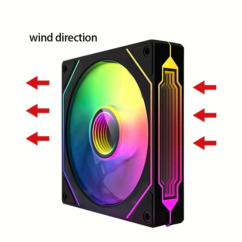ARGB Infinity Mirror PC Cooling Fan 12cm High-Speed Low-Noise Gaming Case Fan