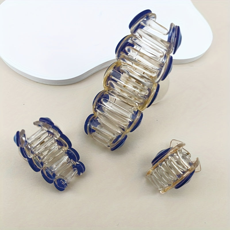 Set of 3 Non-Slip Evil Eye Hair Claws for Ponytails Hair Accessories