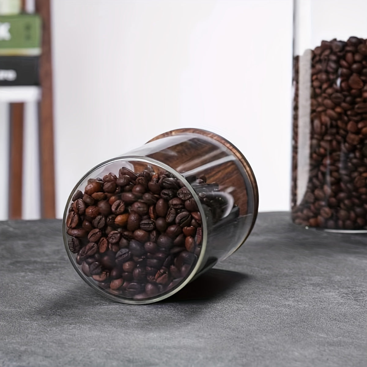 Glass Food Storage Container with Lid 650ml 1100ml Dishwasher Safe Kitchen Organizer