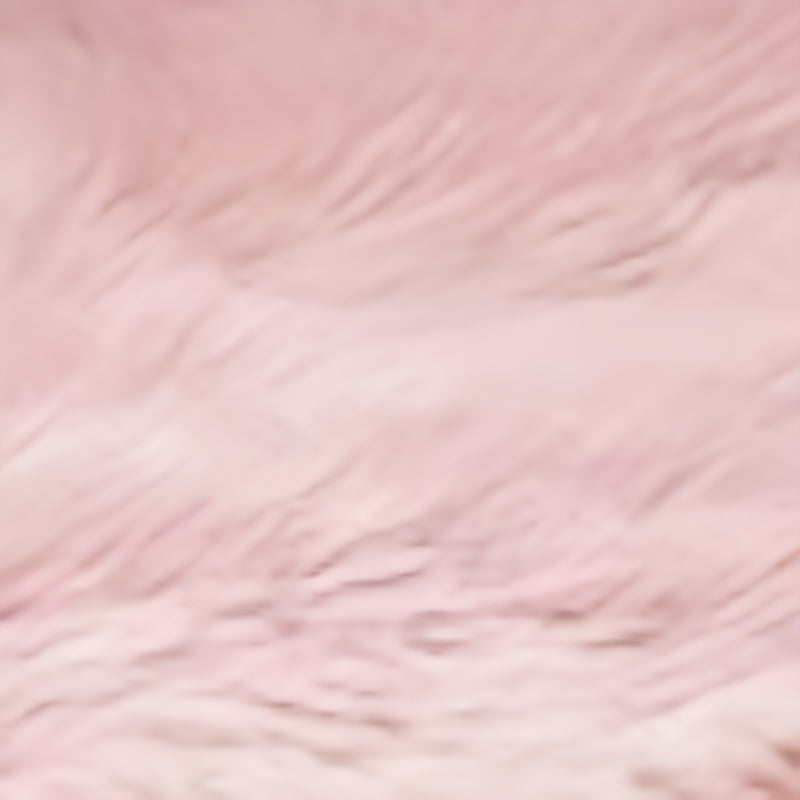 Pink Heart-Shaped Plush Faux Sheepskin Rug for Bedroom, Vanity Chair, Home Decor