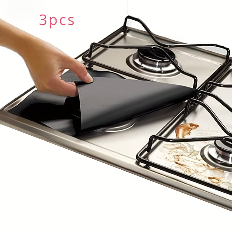 Pack of 3 Reusable Gas Stove Burner Protector Pads Non-Slip BPA Free Easy to Clean