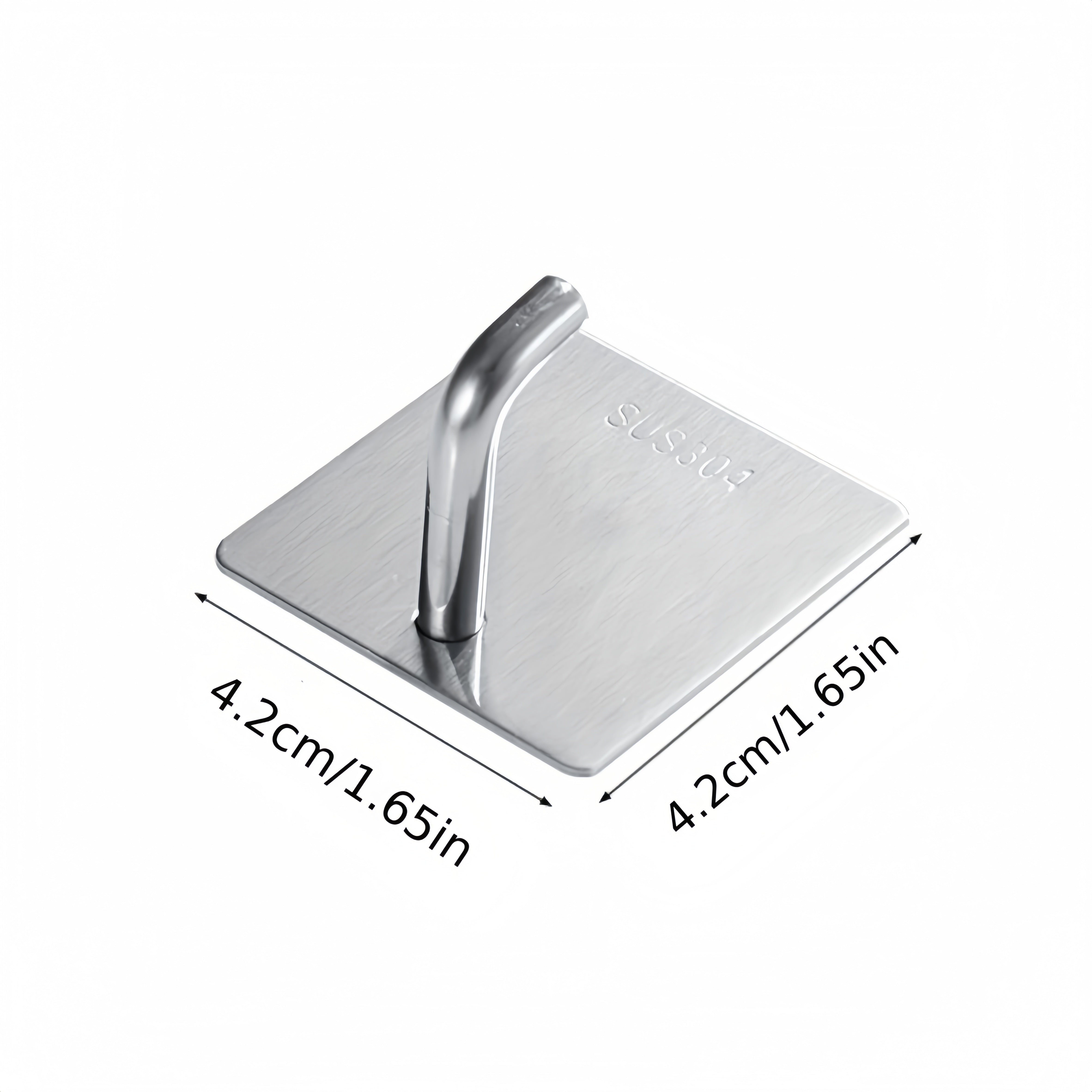 Heavy Duty Stainless Steel Adhesive Hooks for Towels Coats Clothes in Kitchen Bathroom Home