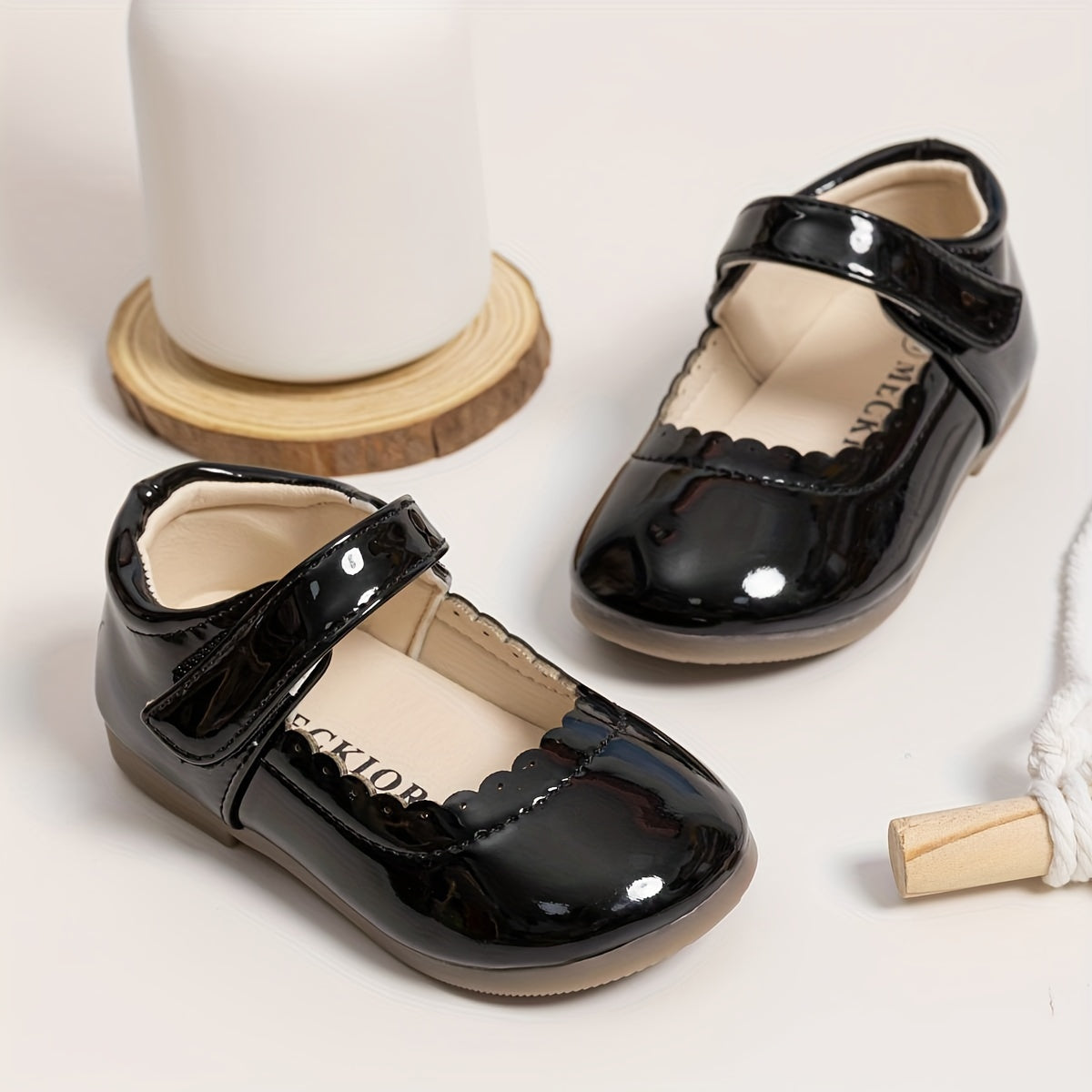 Zapatos de niña PU Mary Jane para todas las estaciones, ligeros, de color sólido, punta redonda, ideales para fiestas y bodas
