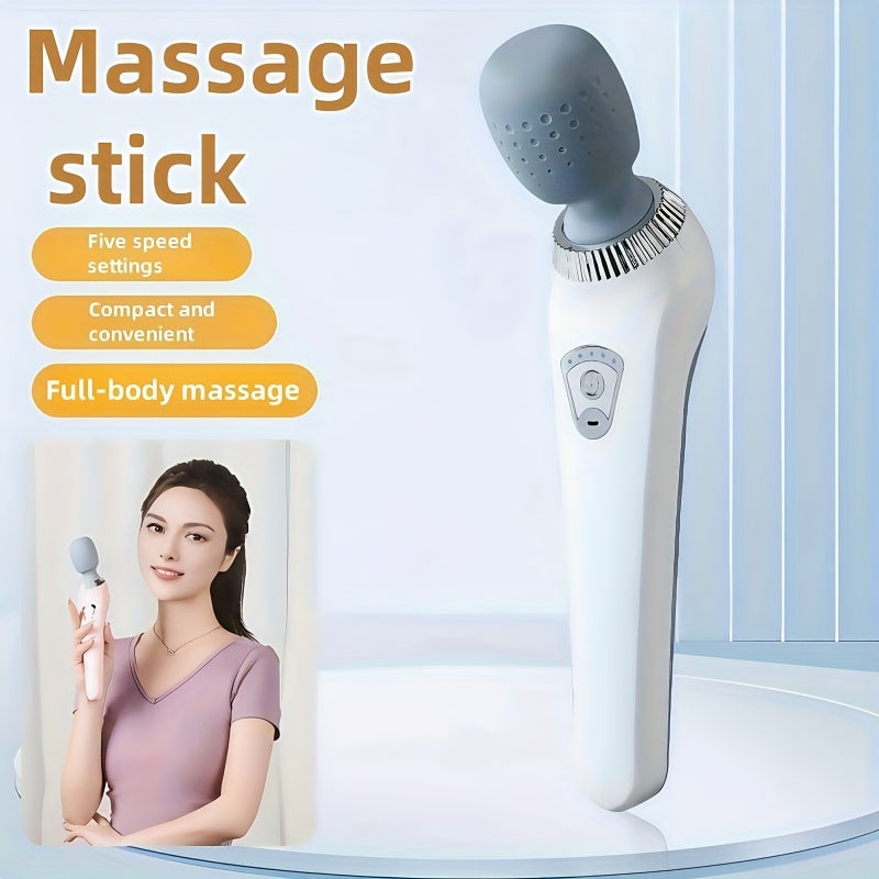 Electric Massage Wand USB Rechargeable High-Frequency Vibrations Adjustable Settings Whole Body Relaxation
