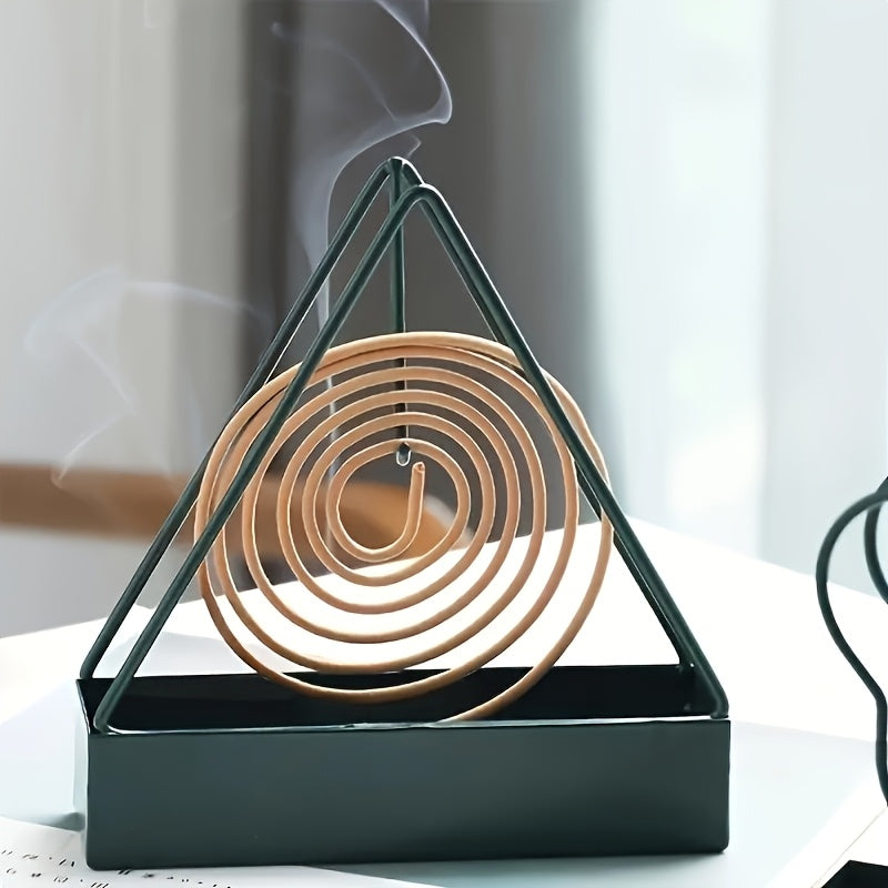 Minimalist Iron Mosquito Coil Holder with Ash Catcher Indoor Outdoor