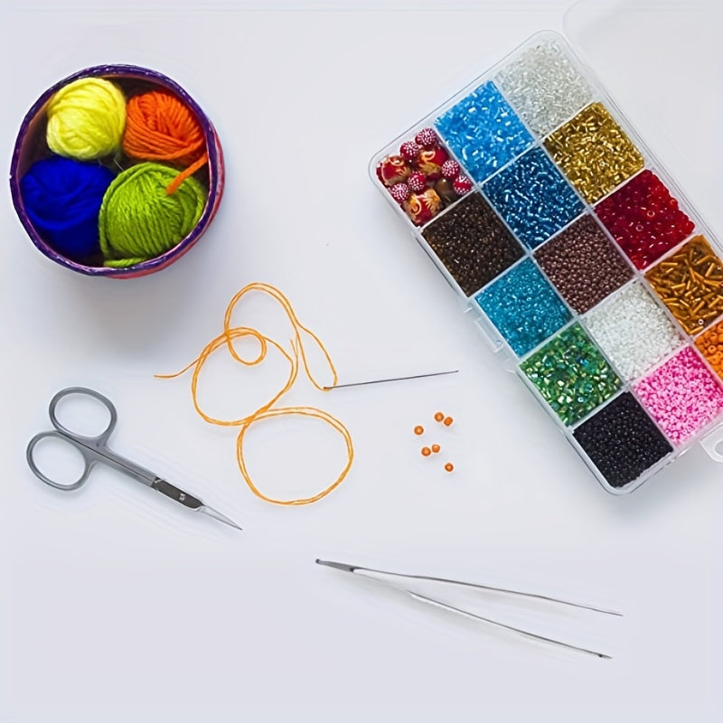 Juego de 4 recipientes de plástico transparente para almacenamiento con 10 o 15 compartimentos para cuentas, joyería y piezas pequeñas