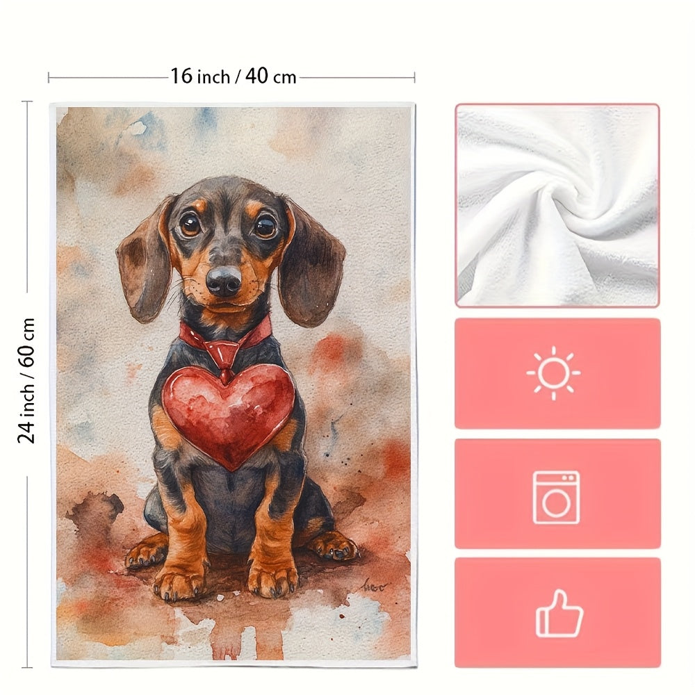 Toallas de cocina para cachorros de salchicha ultra suaves 40x60cm toallas absorbentes para platos
