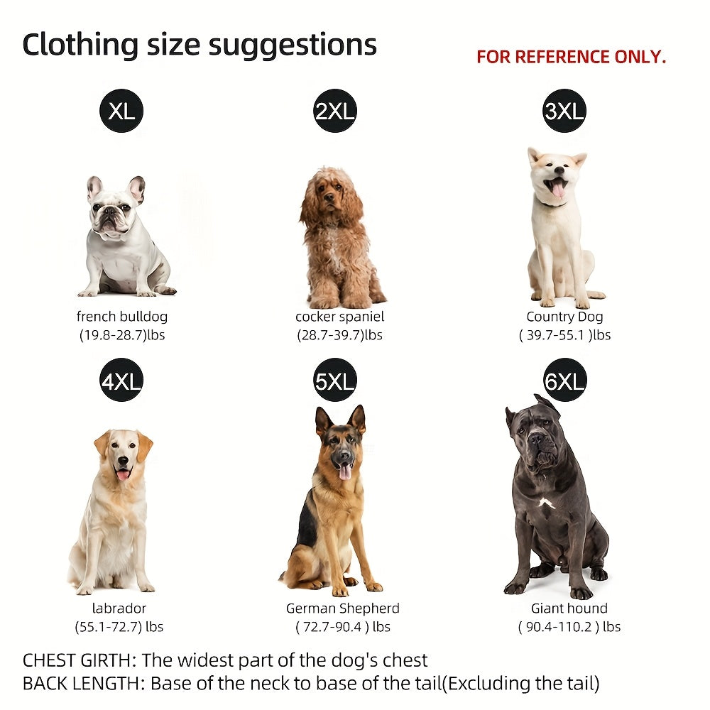 Waterproof Windproof Dog Jacket with Fleece Lining for Small to Large Breeds