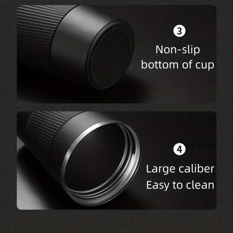 Taza de viaje de acero inoxidable 12.85oz 17.25oz con aislamiento al vacío, a prueba de fugas y sin derrames