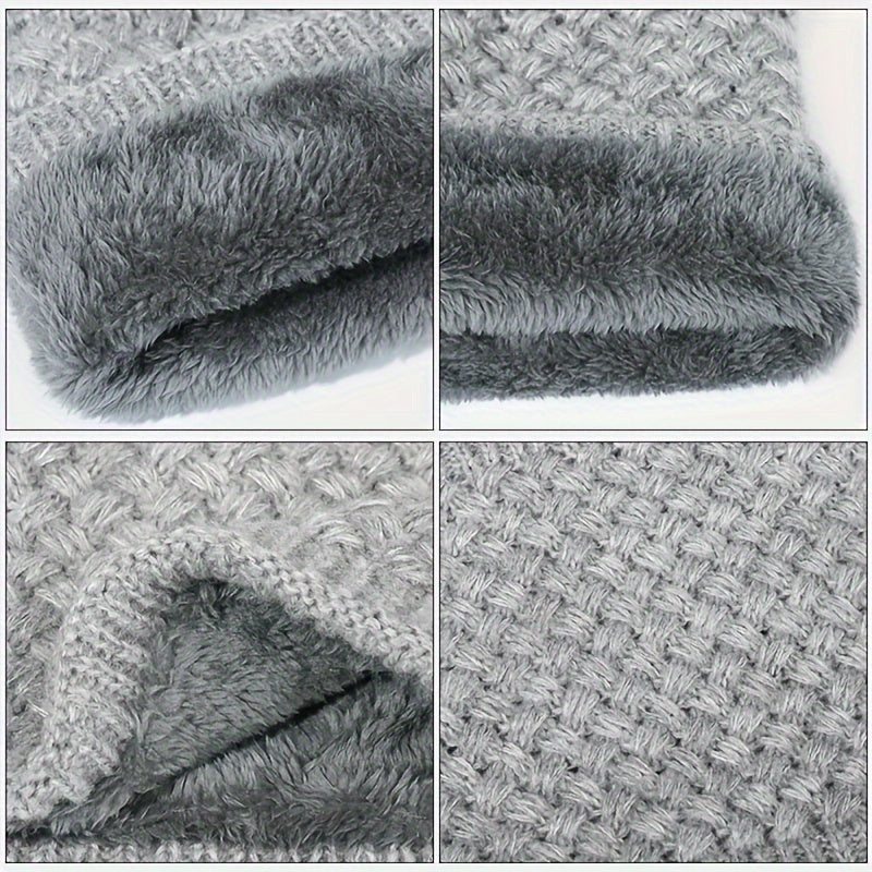 Striped Knitted Warm Neck Scarf for Men Women Winter Outdoor Ski Riding