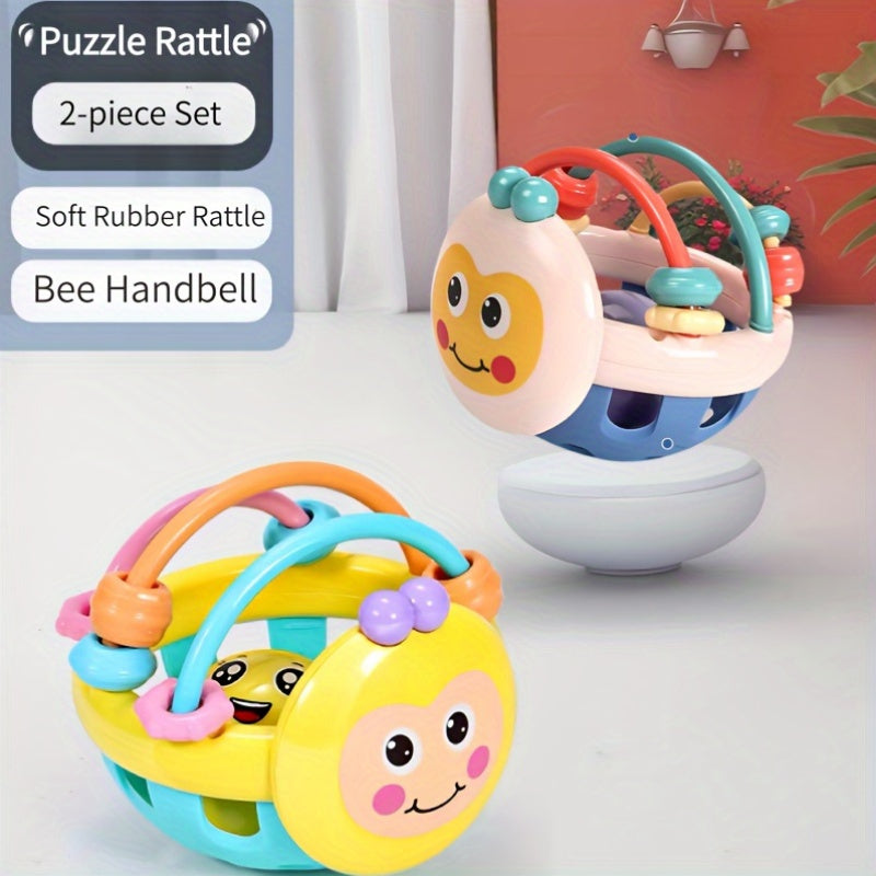 Sensory Rattle and Teething Balls for Babies 0+ Soft ABS Mixed Color