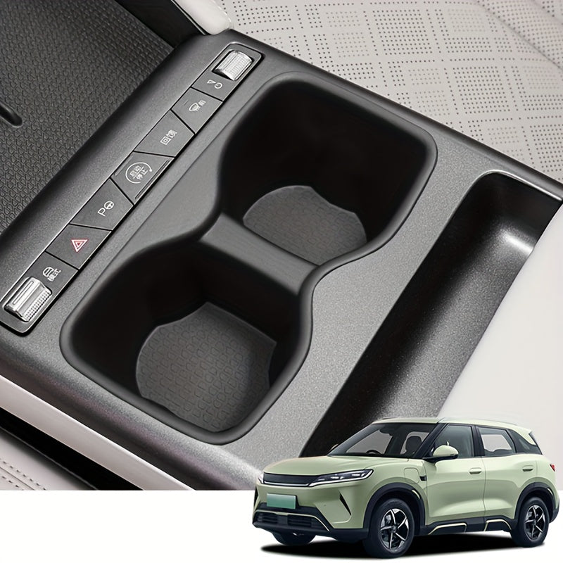 Car Interior Center Console Cup Holder Organizer Black Durable Plastic