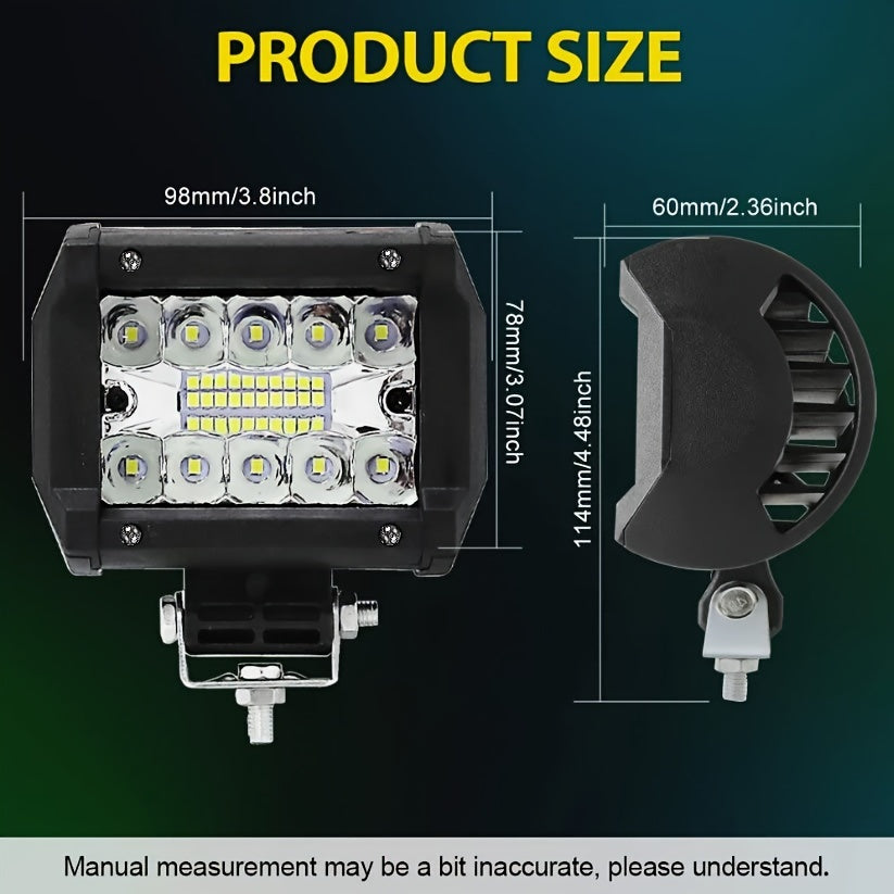 2 Pieces 10.16cm Automotive LED Work Lights 20LED 60W Universal for Car Truck SUV