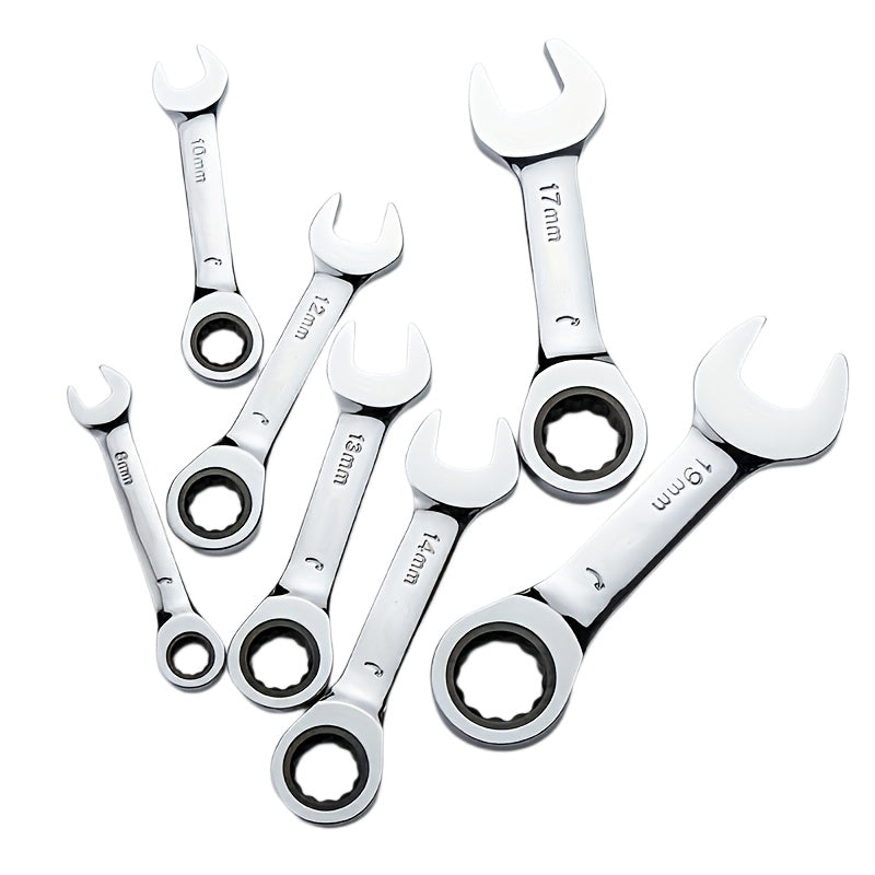 Reversible Combination Wrench 6mm-19mm Ratchet Socket Spanner Tool
