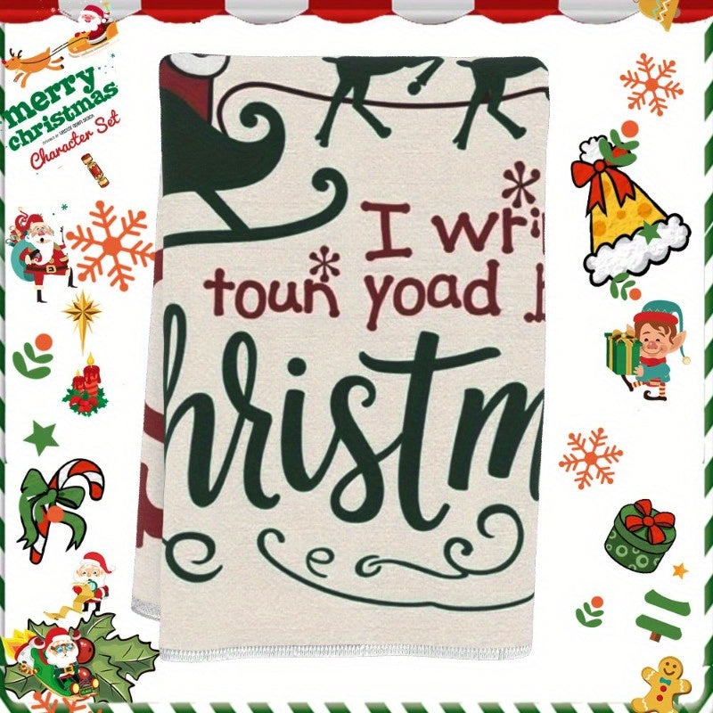Festive Christmas Kitchen Towel 18x66cm Soft Holiday Decor
