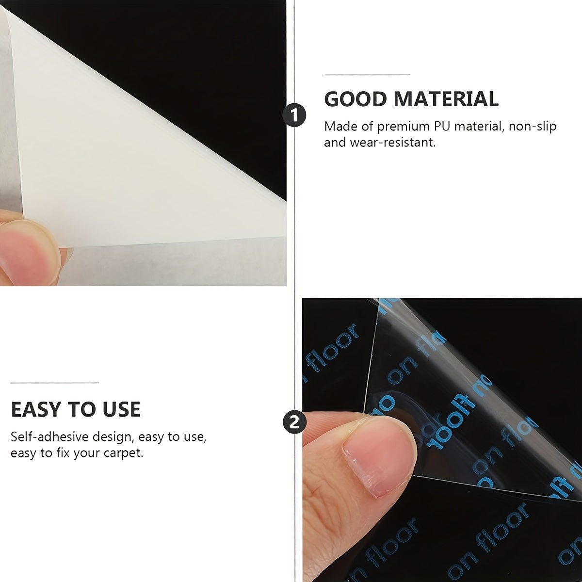 8 ta qora yurak shaklidagi gilam ushlagichlar to'plami, sirpanmaydigan va yuviladigan yopishqoq stikerlar, yashash xonasi, ovqatlanish joyi, hammom, plitkalar va yog'och pollarga ideal, uy bezatish uchun zarur bo'lgan narsalar.